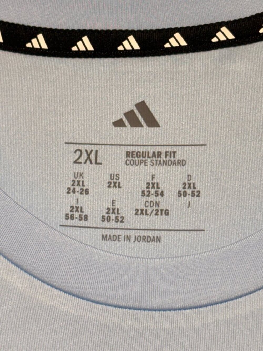 Adidas Womens Shirt 2XL XXL Blue Active Top Short Sleeve Moisture Wicking - Picture 3 of 5